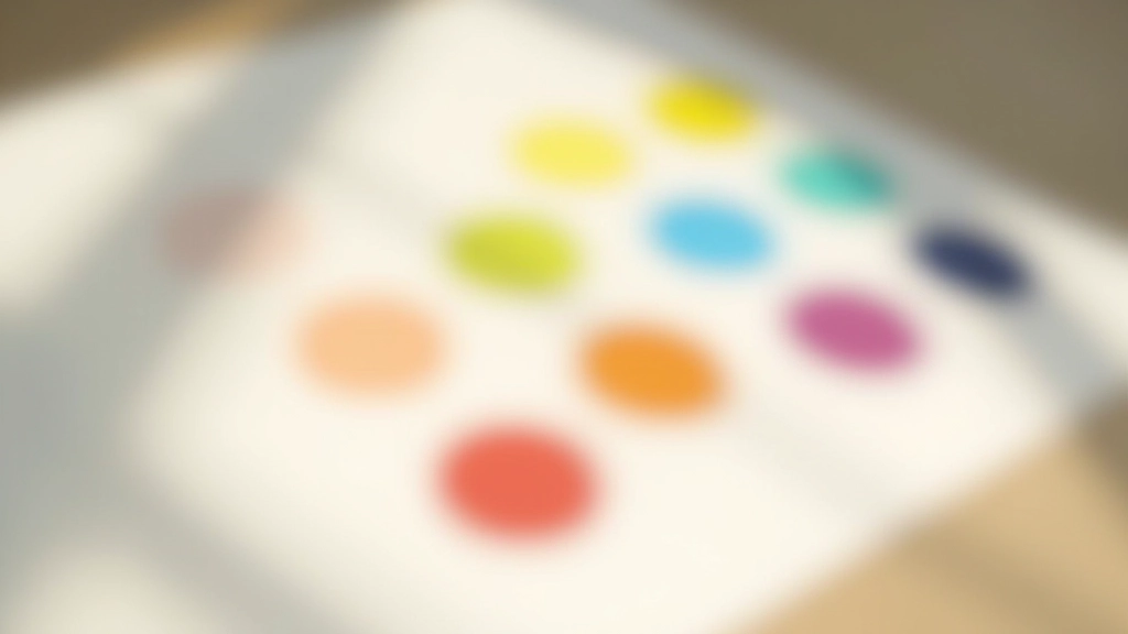 Paleta de cores impressa com amostras de cores para projeto de animação