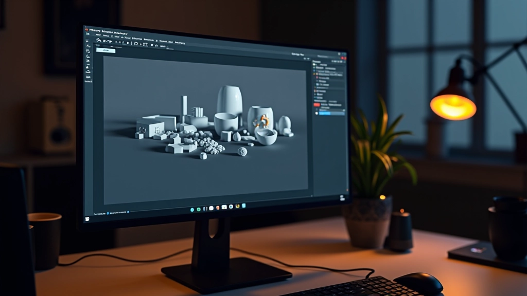 Tela de workspace do Blender 3D com modelos 3D e interface de animação visível